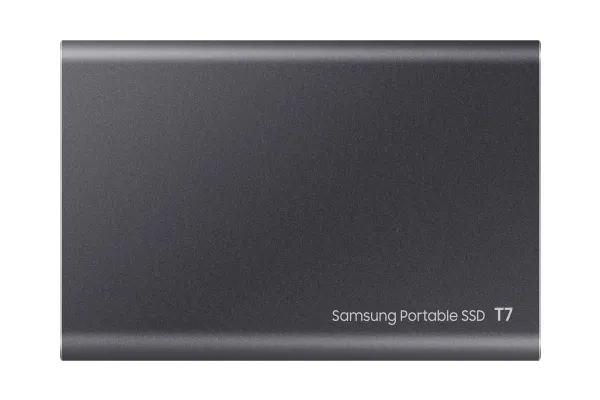 Samsung T7 MU-PC2T0T - SSD - krypteret - 2 TB - ekstern (bærbar) - USB 3.2 Gen 2 (USB-C stikforbindelse) - 256-bit AES - titan grå