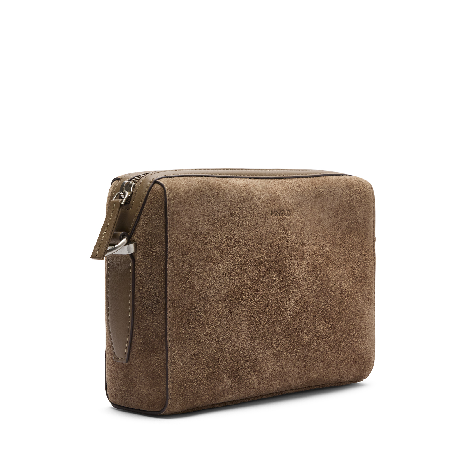 Taupe suède unisex schoudertas