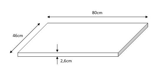 Fontana Rovigo badmeubel toppaneel 80x46cm warm eiken