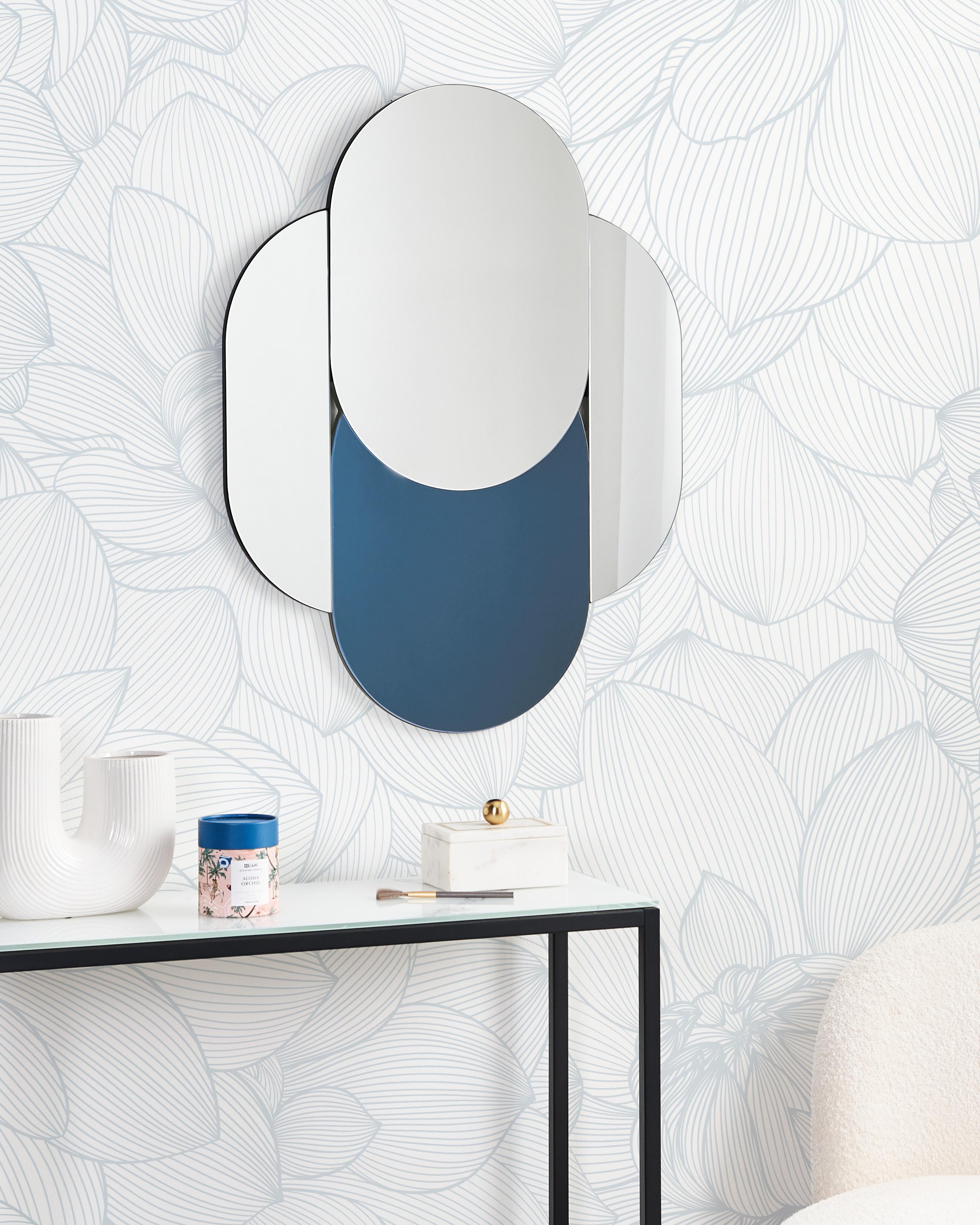 Wandspiegel CHAILLON 60 cm 80 cm Blauw