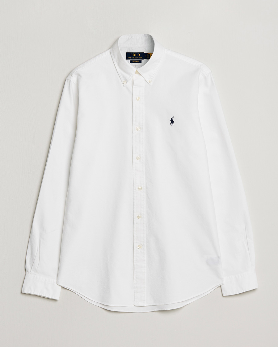 Polo Ralph Lauren Custom Fit Garment Dyed Oxford Shirt White