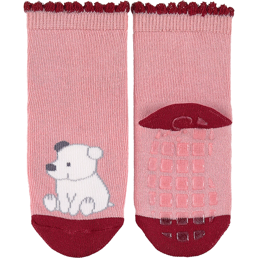Sterntaler ABS-Söckchen Doppelpack Eisbär Elia rosa