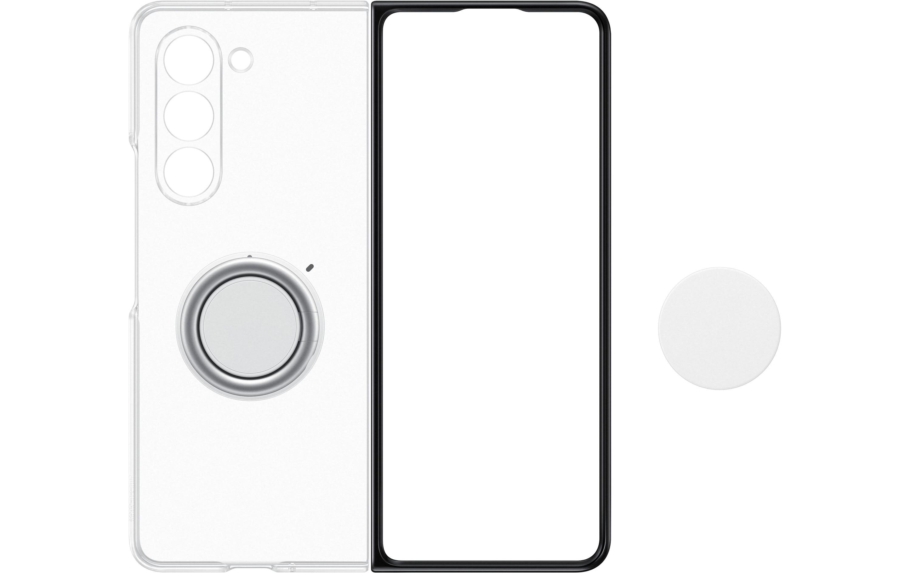 EF-XF946 Clear Gadget Case Galaxy Z Fold5 Starter PackTransparente Schutzhülle mit Gadget-Aufsatz für das Samsung Galaxy Z Fold5 – inkl. Ladegerät