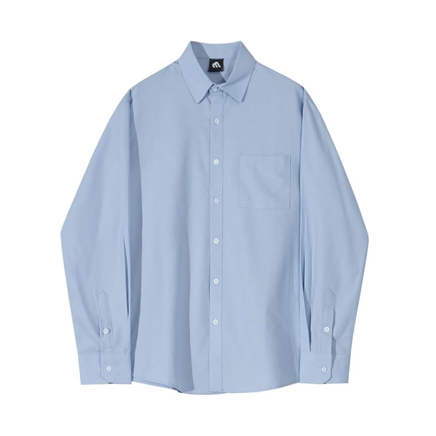 Omozando - Denim overhemd met lange mouwen