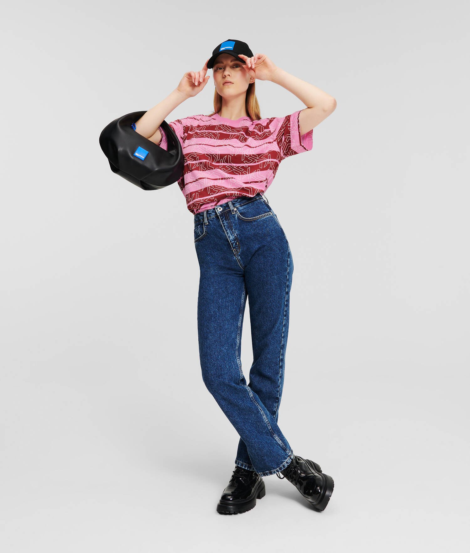 T-SHIRT RAYÉ KLJ MONOGRAM