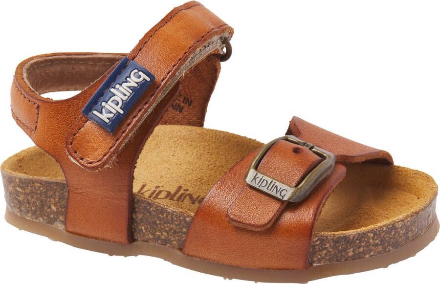 Kipling Fabio leren sandalen cognac Bruin Jongens Leer Effen 25
