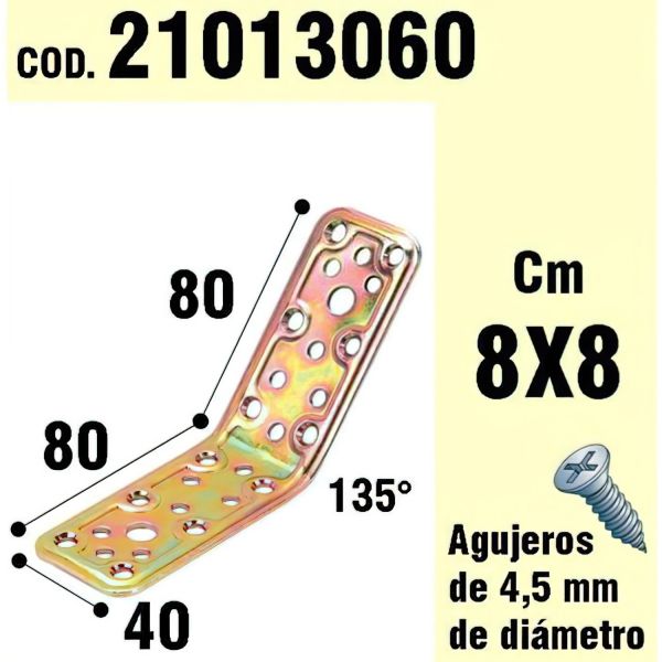 WOLFPACK Soporte para Madeira Ángulo 40x80x80 mm. / 135° Af 21013060