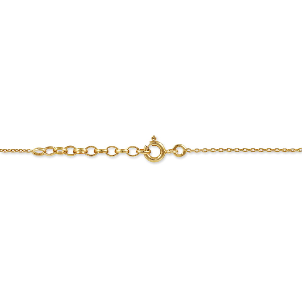 Collier Dyanah Plaque Or Jaune Oxyde De Zirconium
