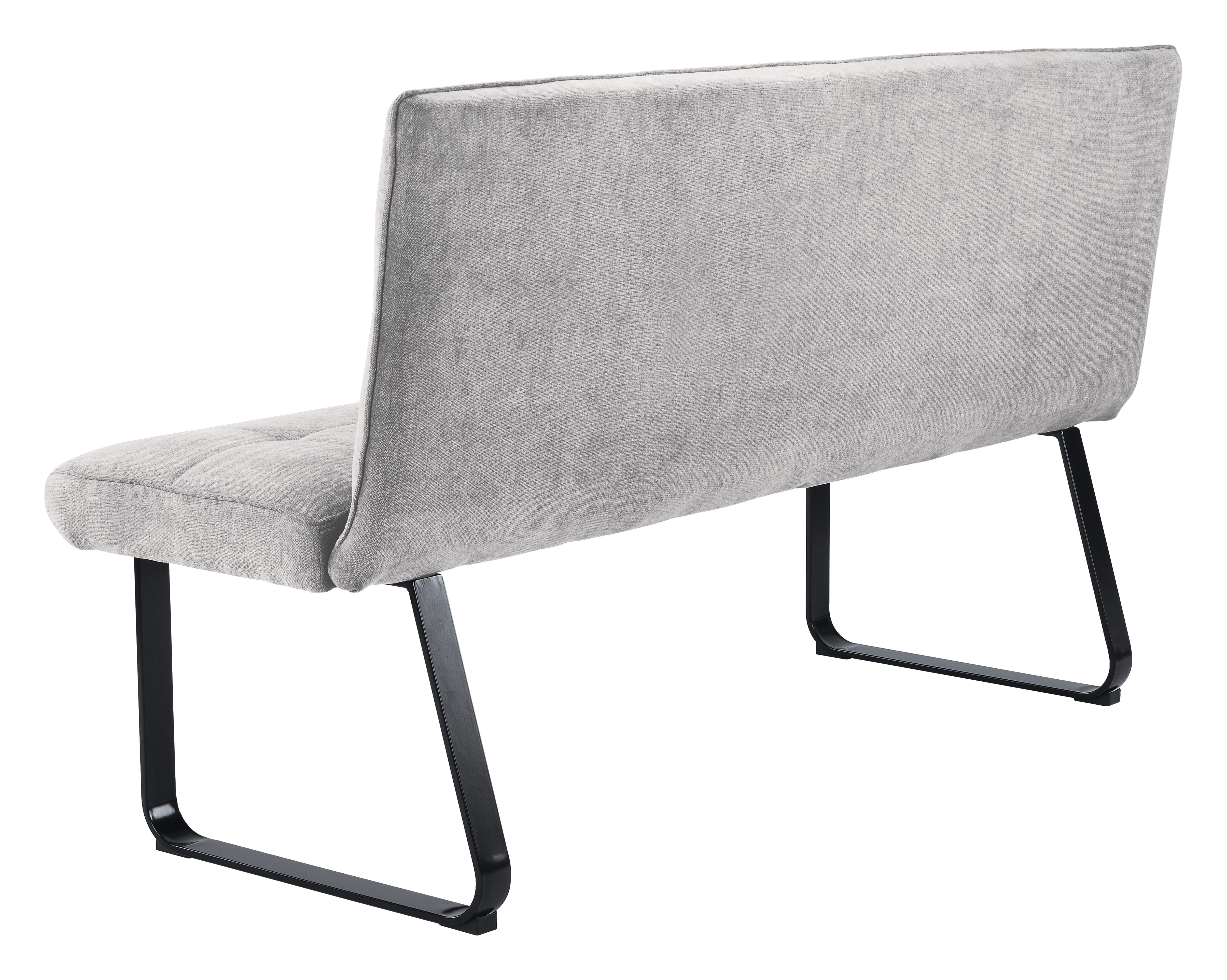 byLIVING Bank TALEA, Breite 160 cm, Bezug hellgrau, Gestell Metall schwarz