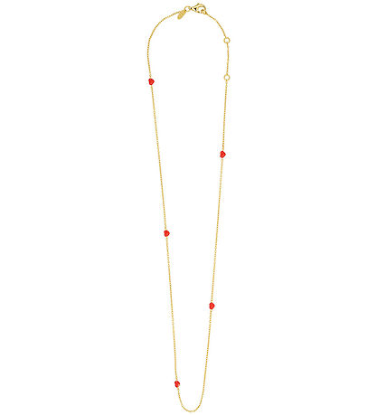 Design Letters Halsk?de - Little Big Love - Guld/R?d
