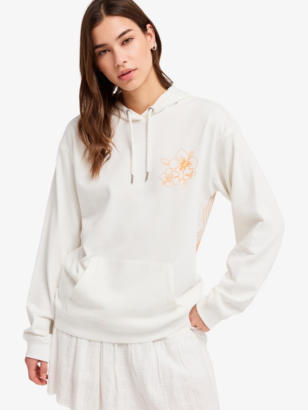 Surf Stoked Terry Vint Sweat à capuche Blanc Femme
