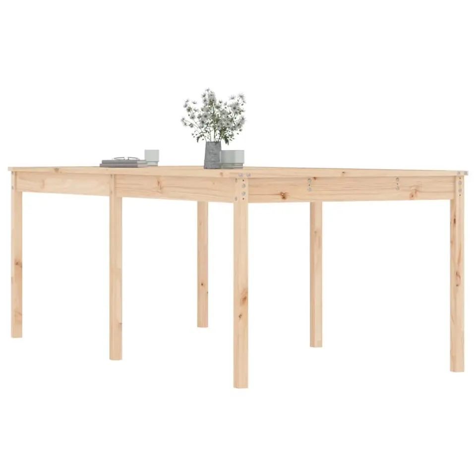 vidaXL - Tuintafel - Bruin - Massief grenenhout - 203.5 x 100 x 76 cm