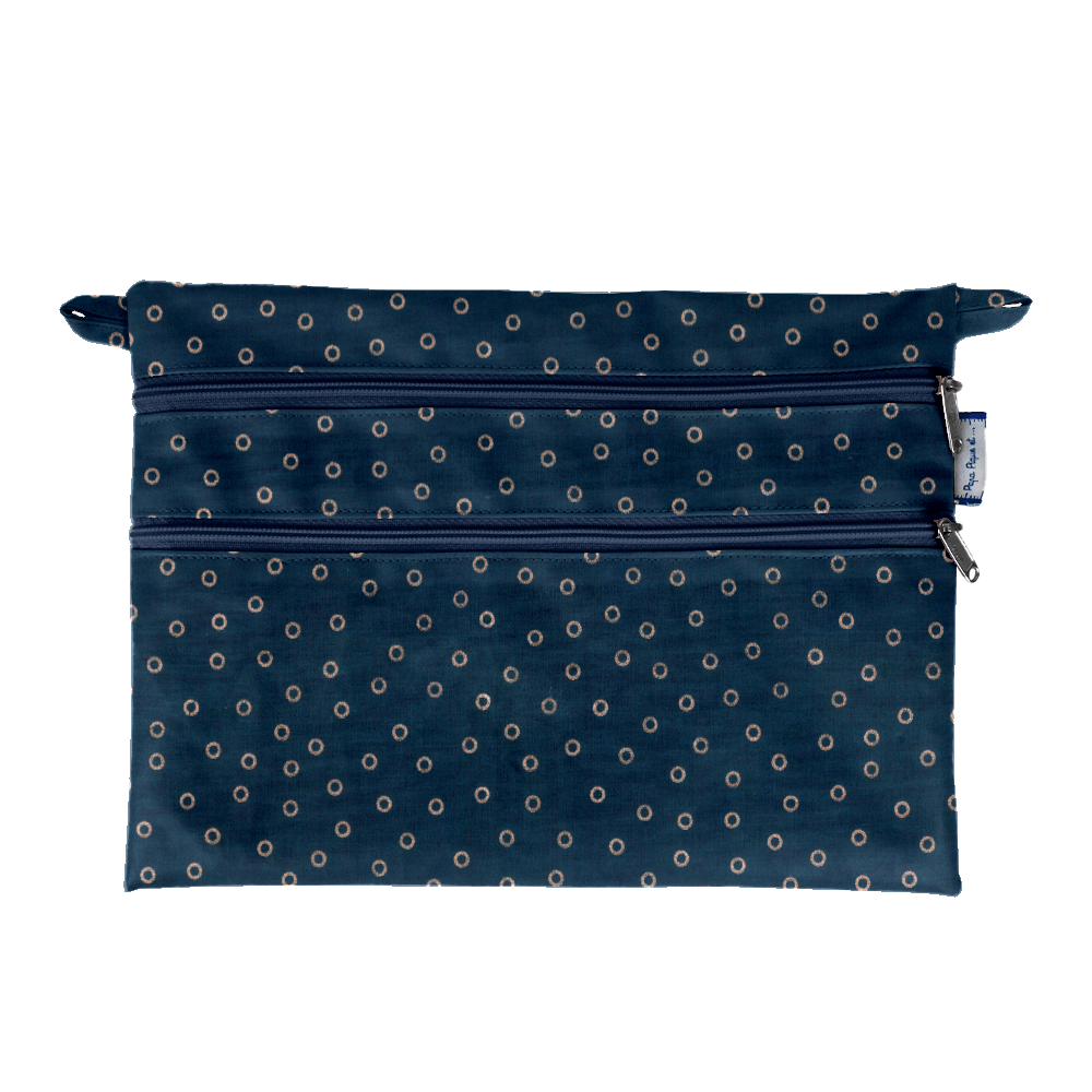 Pochette Plate Aloïs Bulle Bronze Marine