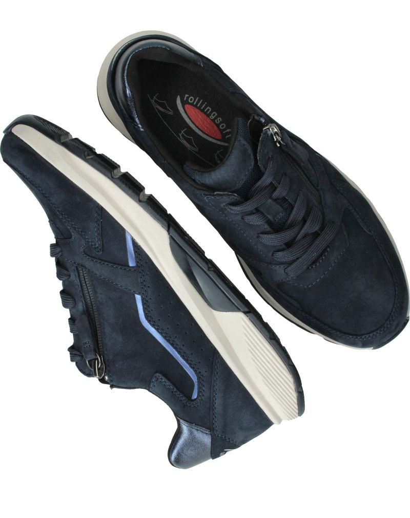 Gabor Rollingsoft Sneakers Blauw Dames
