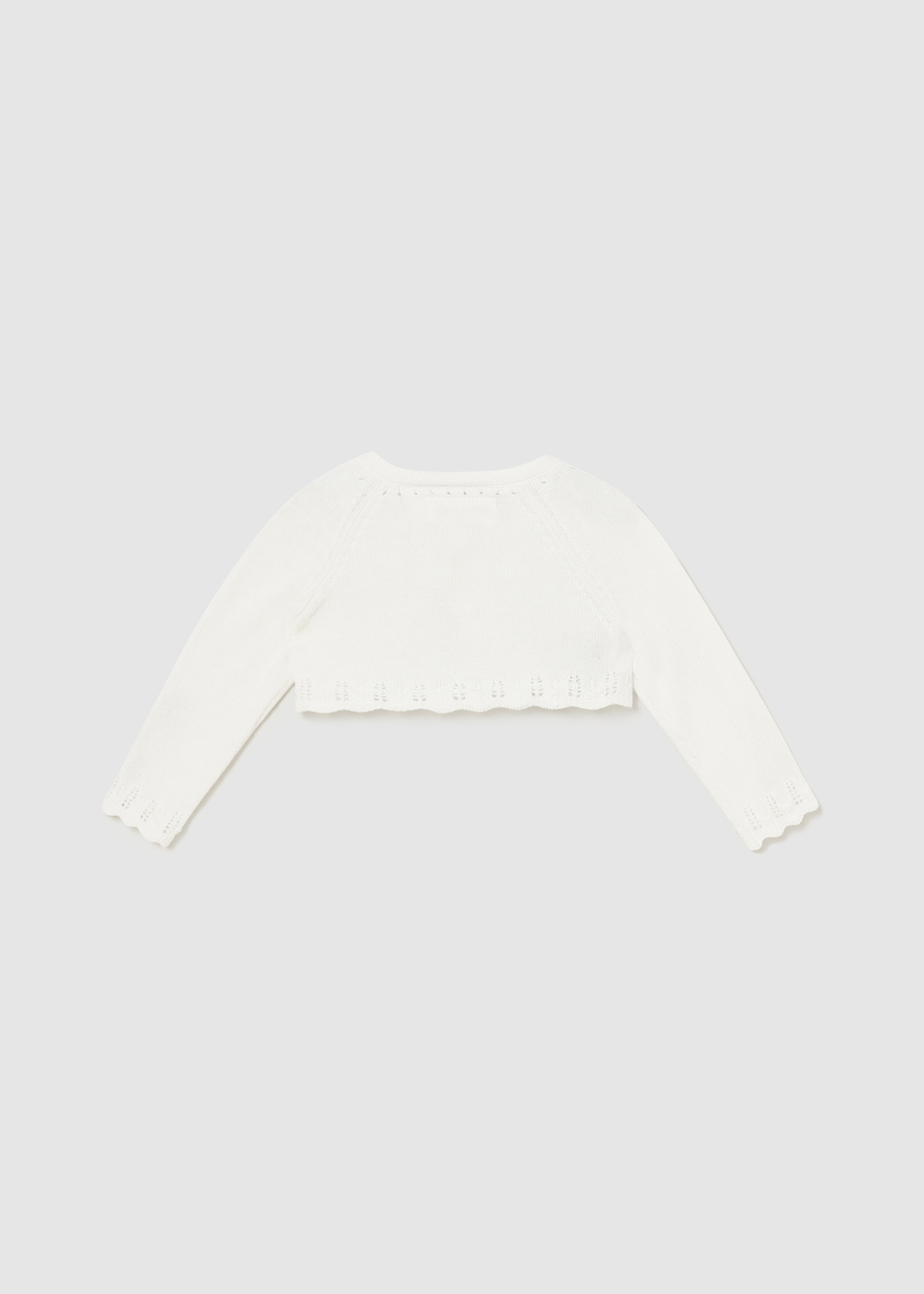 Rebeca tricot Better Cotton recém-nascido em mistura de linho