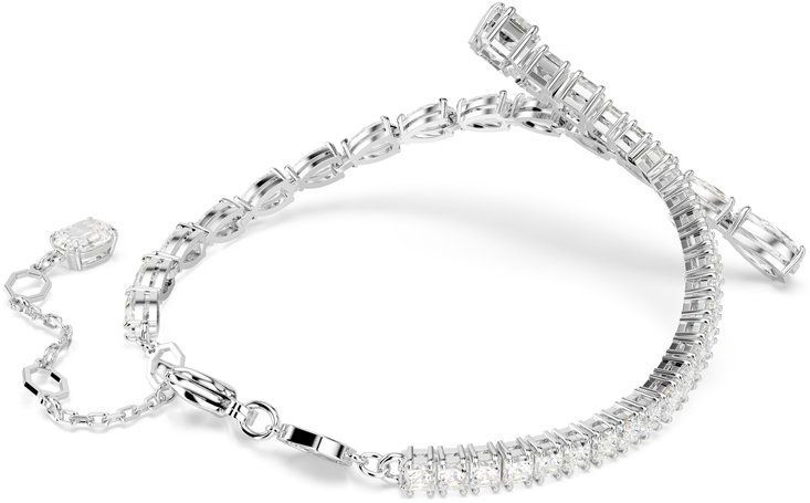 Swarovski - Matrix Armband - Wit - Gerhodineerd Metaal - Kubieke Zirkonia