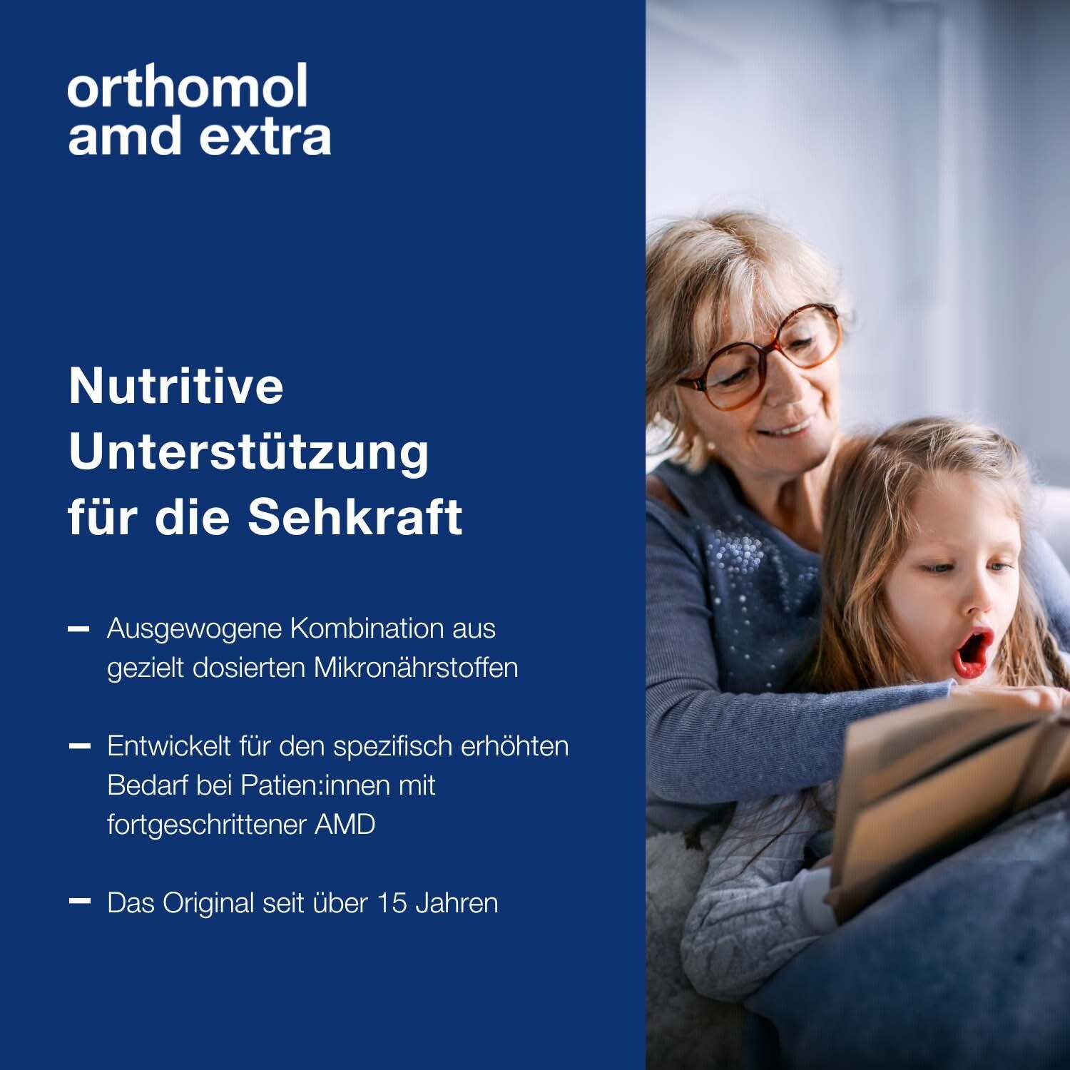 Orthomol AMD extra - Mikronährstoffe für den Erhalt normaler Sehkraft - mit Zink, Lutein und Zeaxanthin - Kapseln