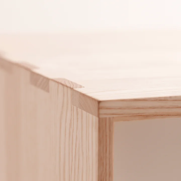 Andersen Furniture - S3 Kommode, Eiche geseift / Fronten ocean grey