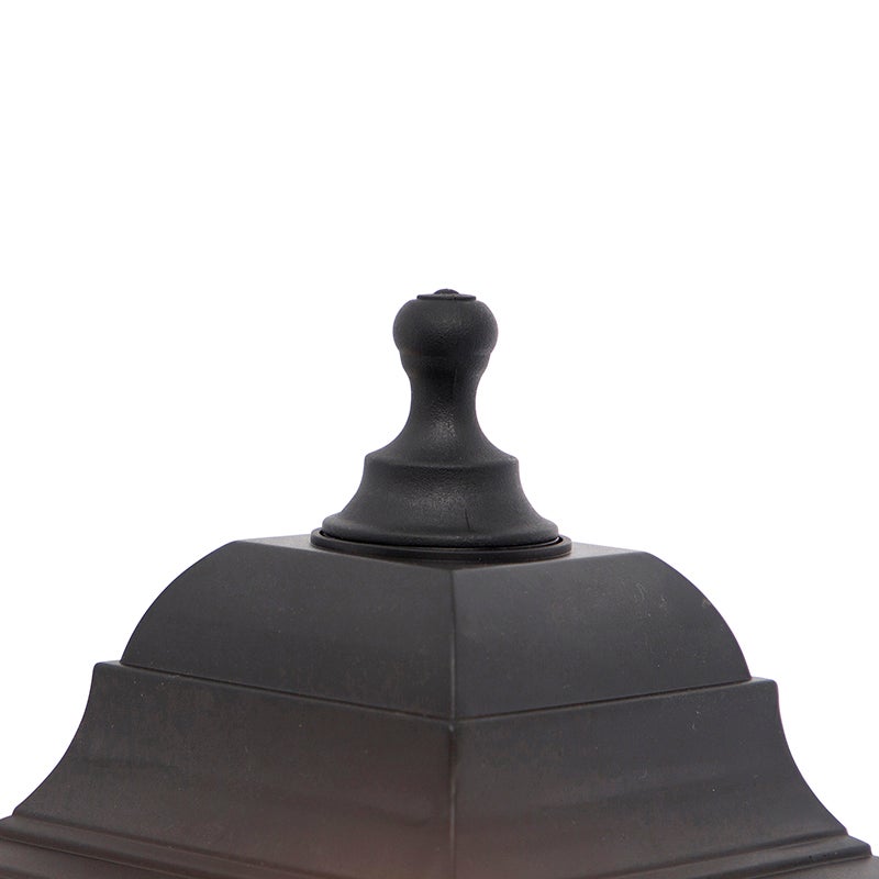 Klassieke zwarte buitenwandlamp met bewegingsmelder – Capital