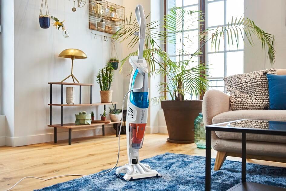 Rowenta Clean & Steam Multi Dampfstaubsauger, gleichzeitig saugen und wischen, abnehmbares Handteil mit vielen Aufsätzen, 1700 Watt, nur 30 Sekunden Aufheizzeit, Weiß, RY8544