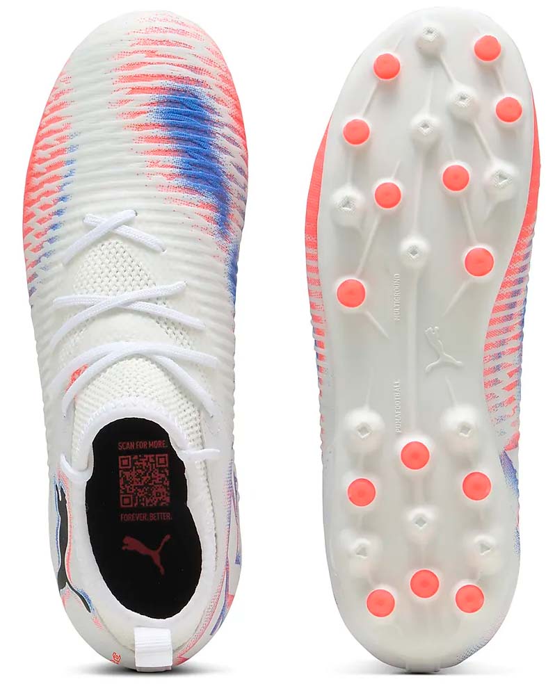 Future 8 Match MG Junior PUMA White/PUMA Black/Glowing Red