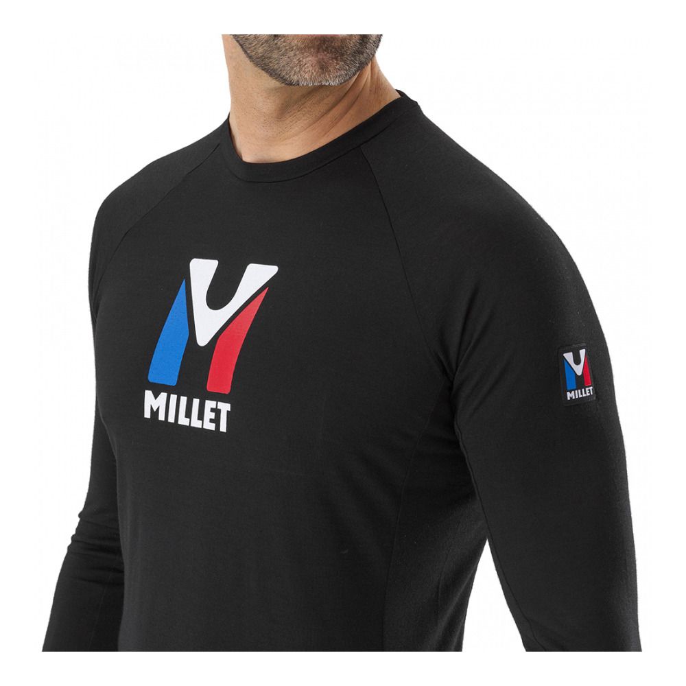 Millet TRILOGY WOOL - Maillot Homme black/noir