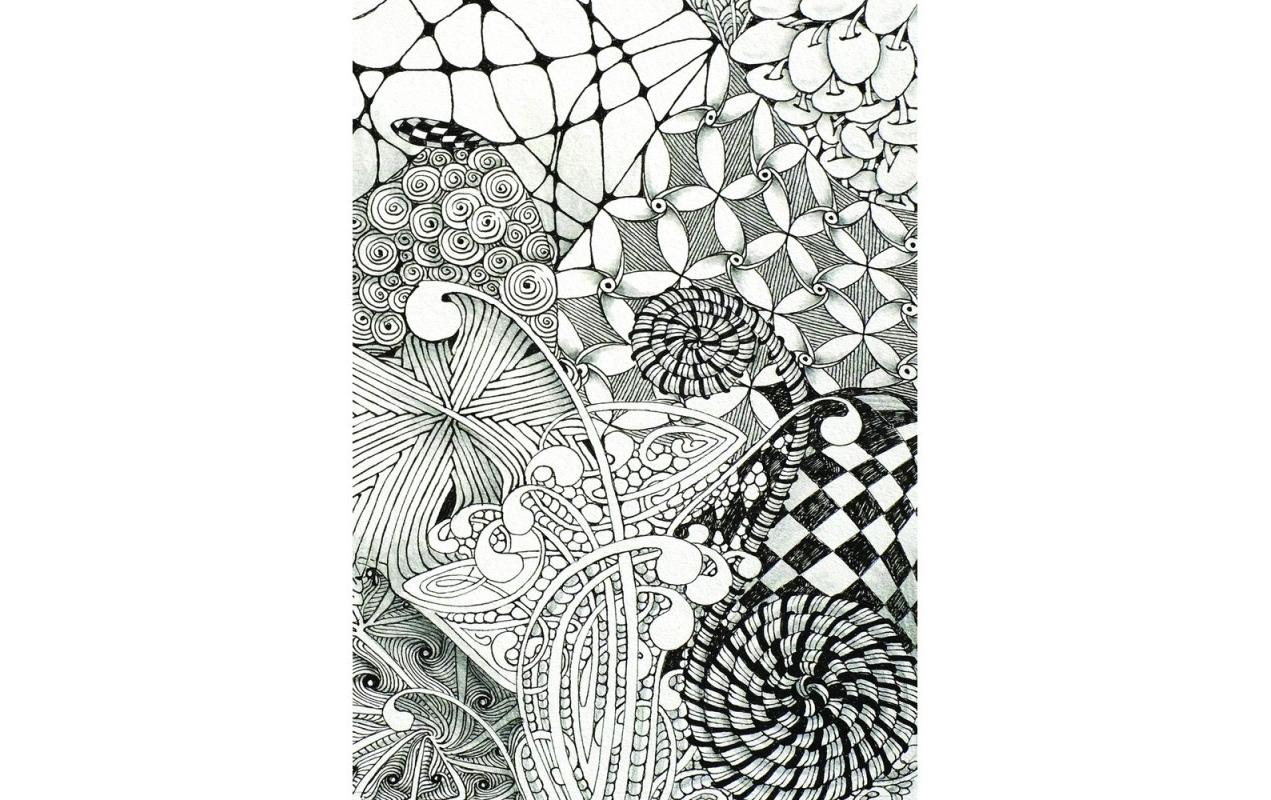 Malkarten Zentangle Tool Set 8.9 x 8.9 cm, 20 KachelnZeichenkacheln für Hobbykünstler und zum Entspannen