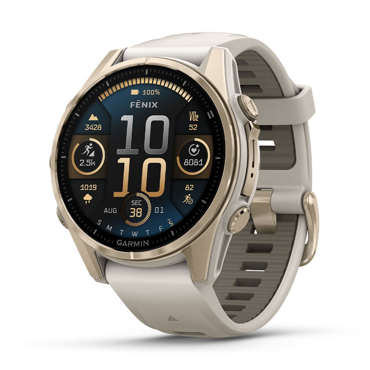 Garmin Fenix 8 AMOLED Sapphire, 43 mm (Soft Gold)