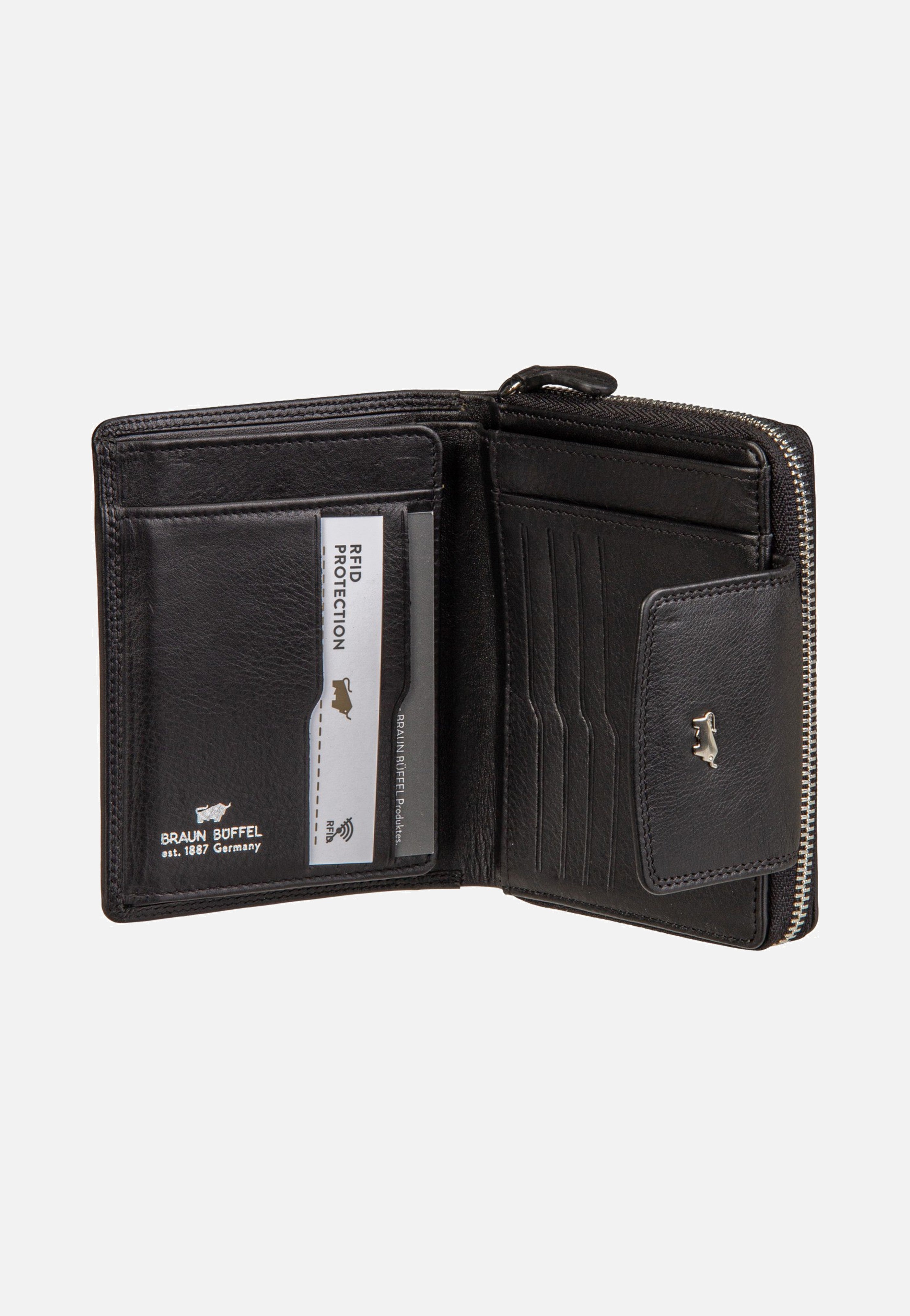 Golf RFID Zip-Wallet M 12Cs Black - Portemonnaie