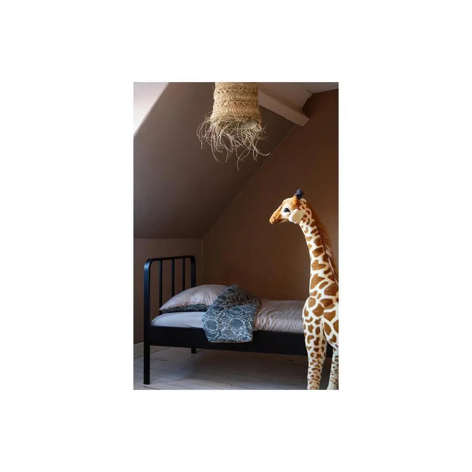 WOOOD Mees Bed - Metaal - Zwart - 90x208x95