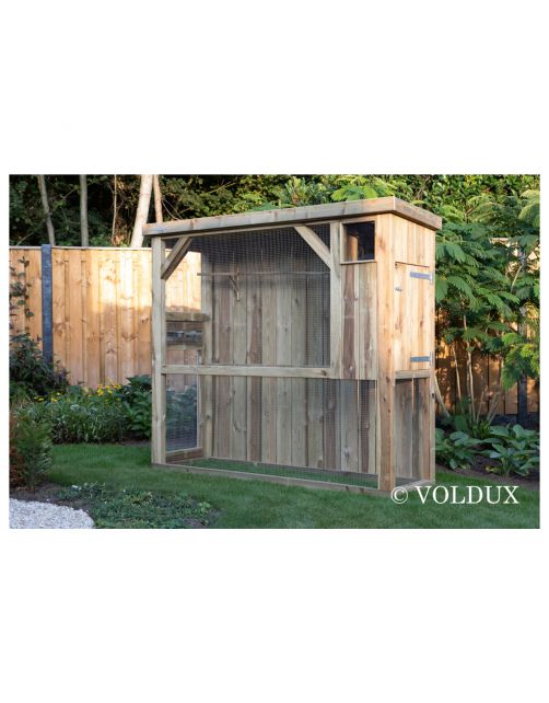 Voldux Volière R1 Rechts - Vogelverblijven - 215x70x185 cm Naturel