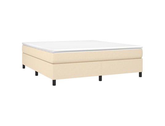 VIDAXL - Sommier 180 x 200 Sommier à ressorts de lit crème 180x200 cm tissu