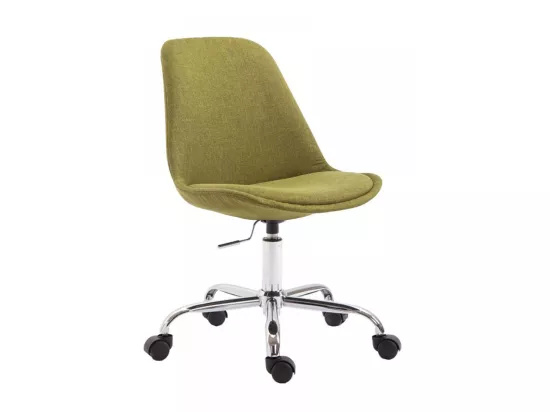 Chaise de bureau - Tissu & Métal chromé - Vert - Toulouse