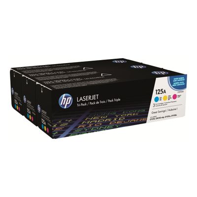 HP 125A - Pack de 3 - cyan, magenta, jaune - cartouche laser d'origine
