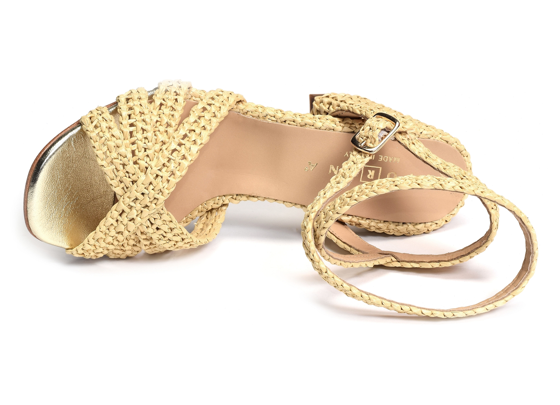 Claudia raphia beige