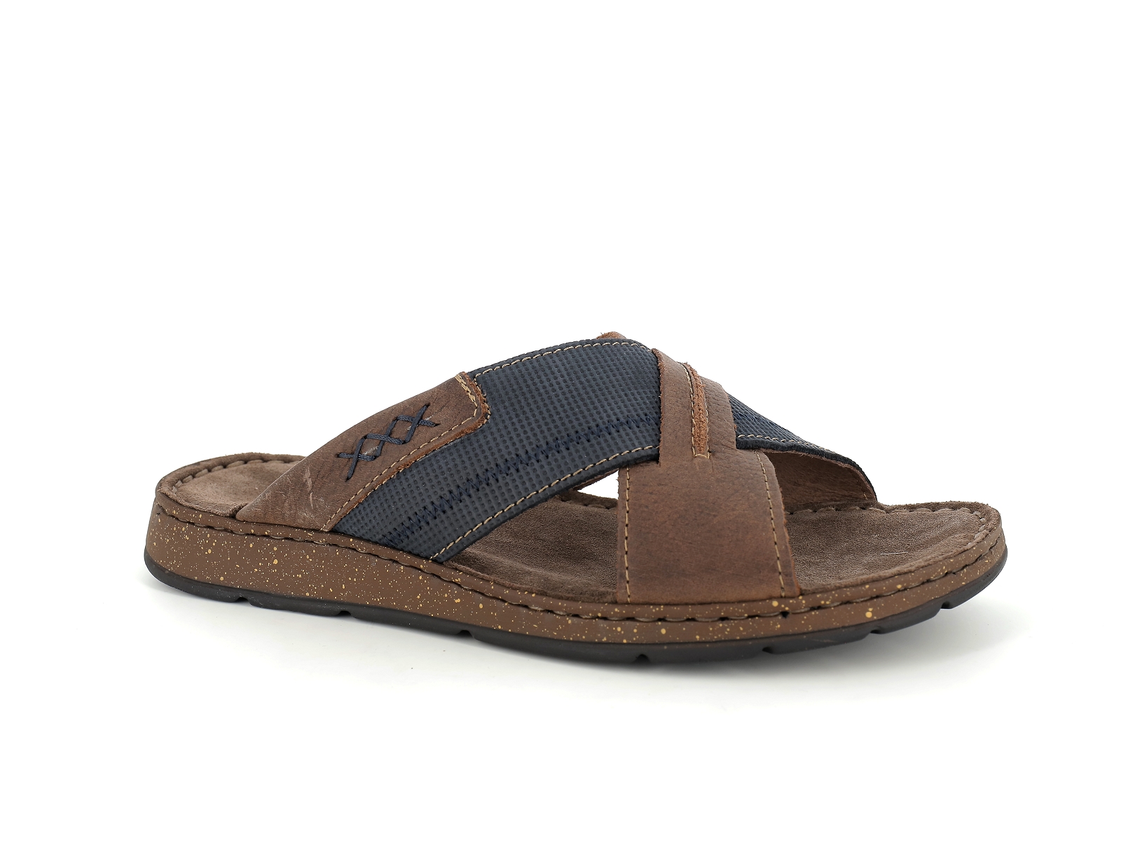 C brand-43050 Cuir Marron Bleu