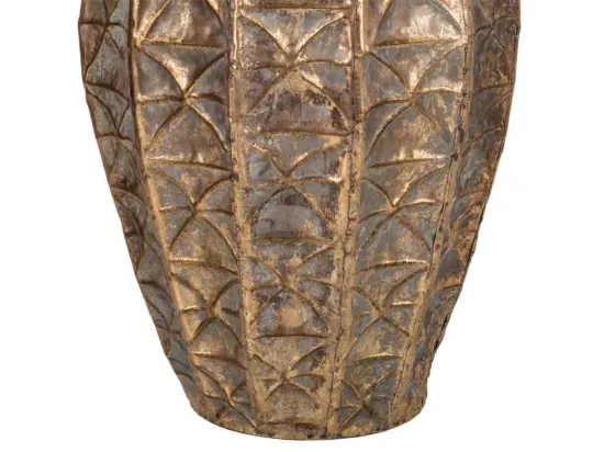 Vase en métal doré 27x27x36.5h