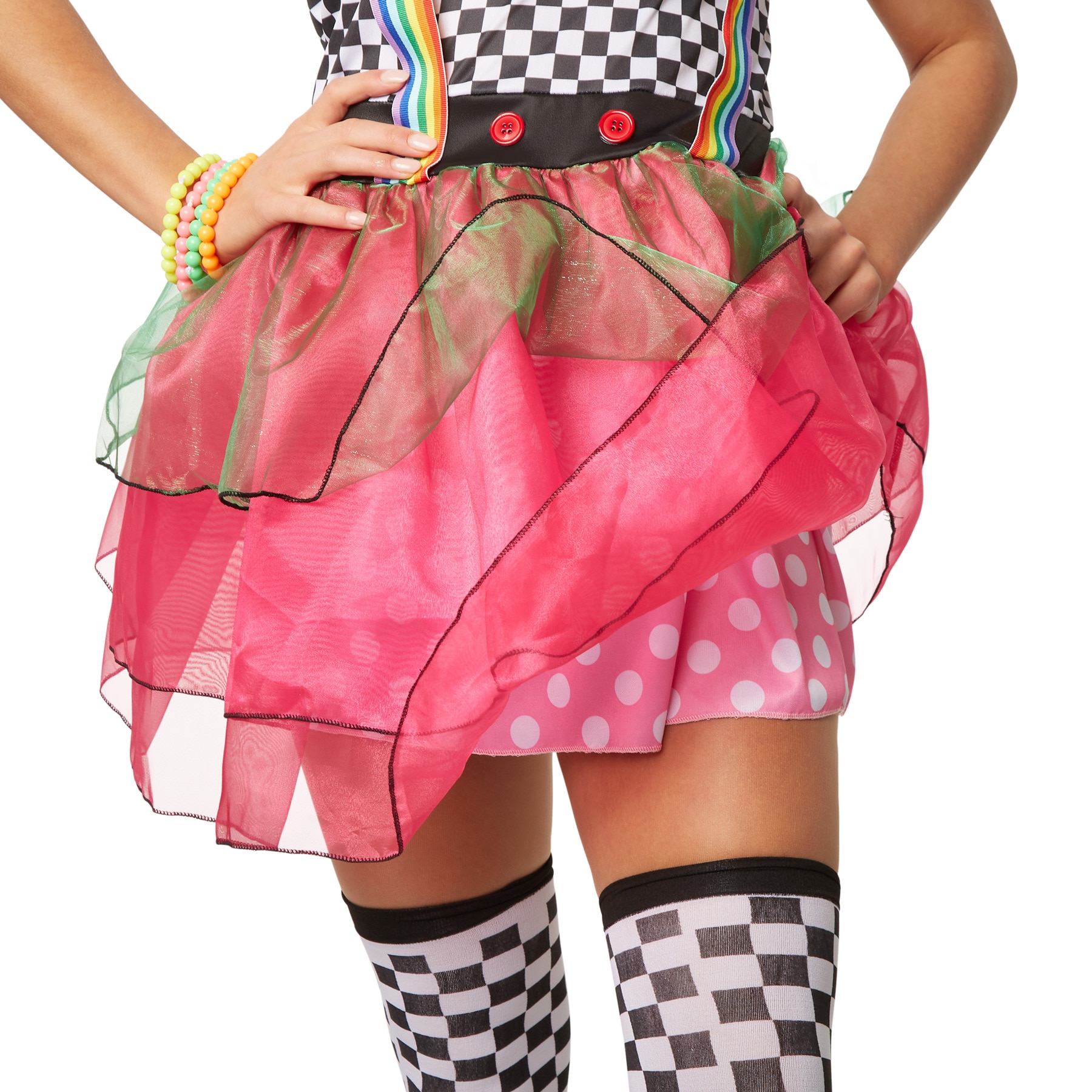 tectake® Frauenkostüm Neon Clown
