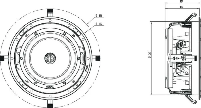 Focal 300 ICW8 (la pièce) Enceintes encastrables