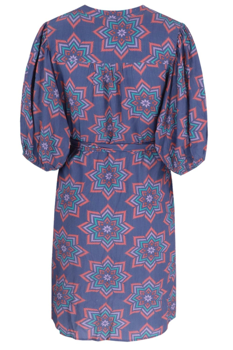Fluresk blauwe dames jurk