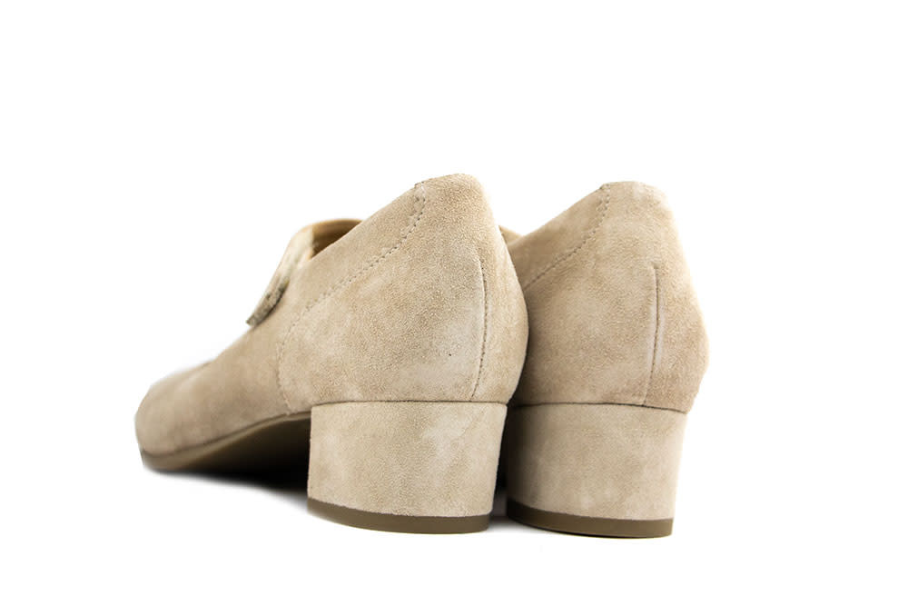 Durea Pump met Band Licht Taupe Suede