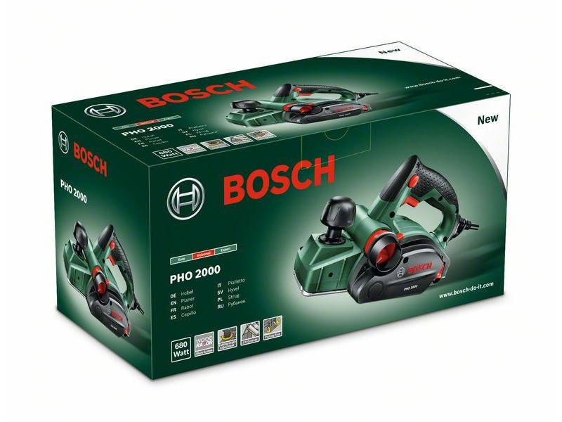 Bosch Elektrohobel PHO 2000 Leistungsstarker 680-Watt-Handhobel