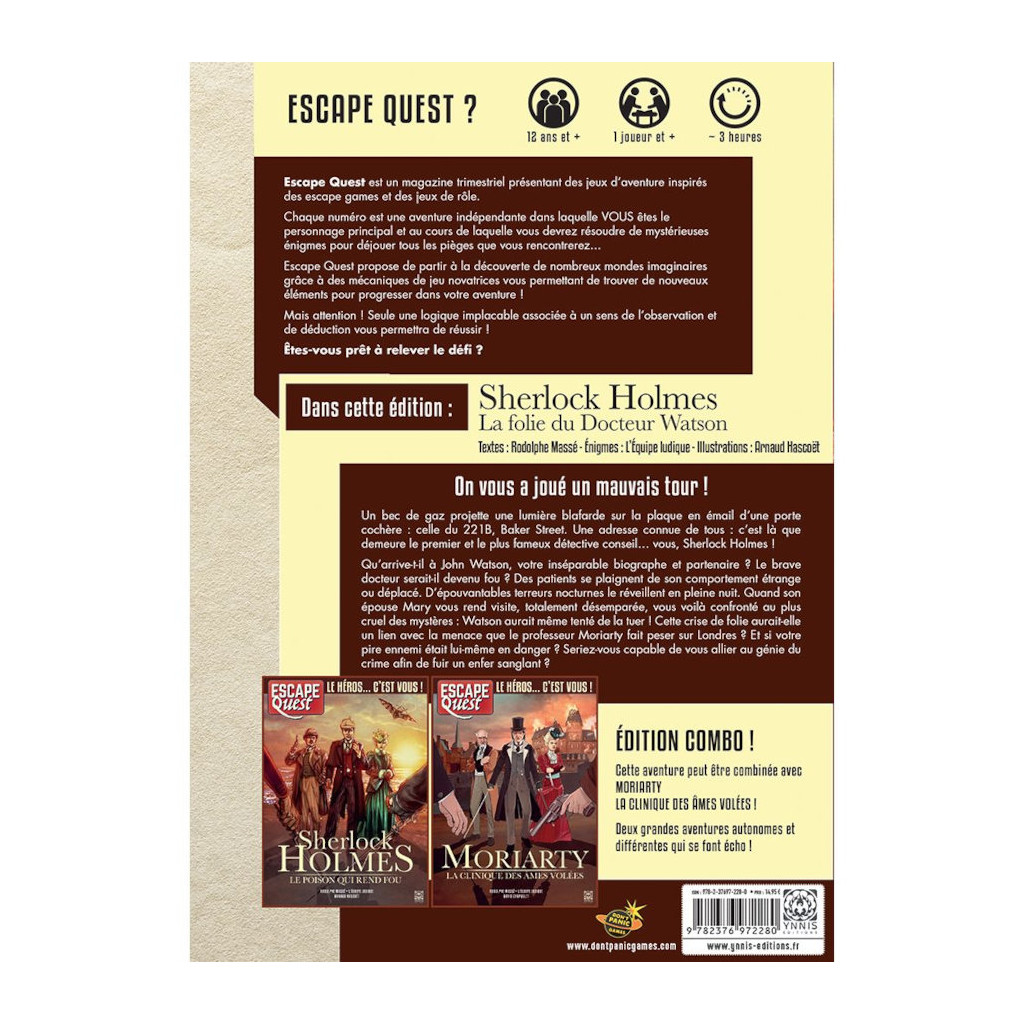 Escape Quest - Sherlock Holmes, la Folie du Docteur Watson