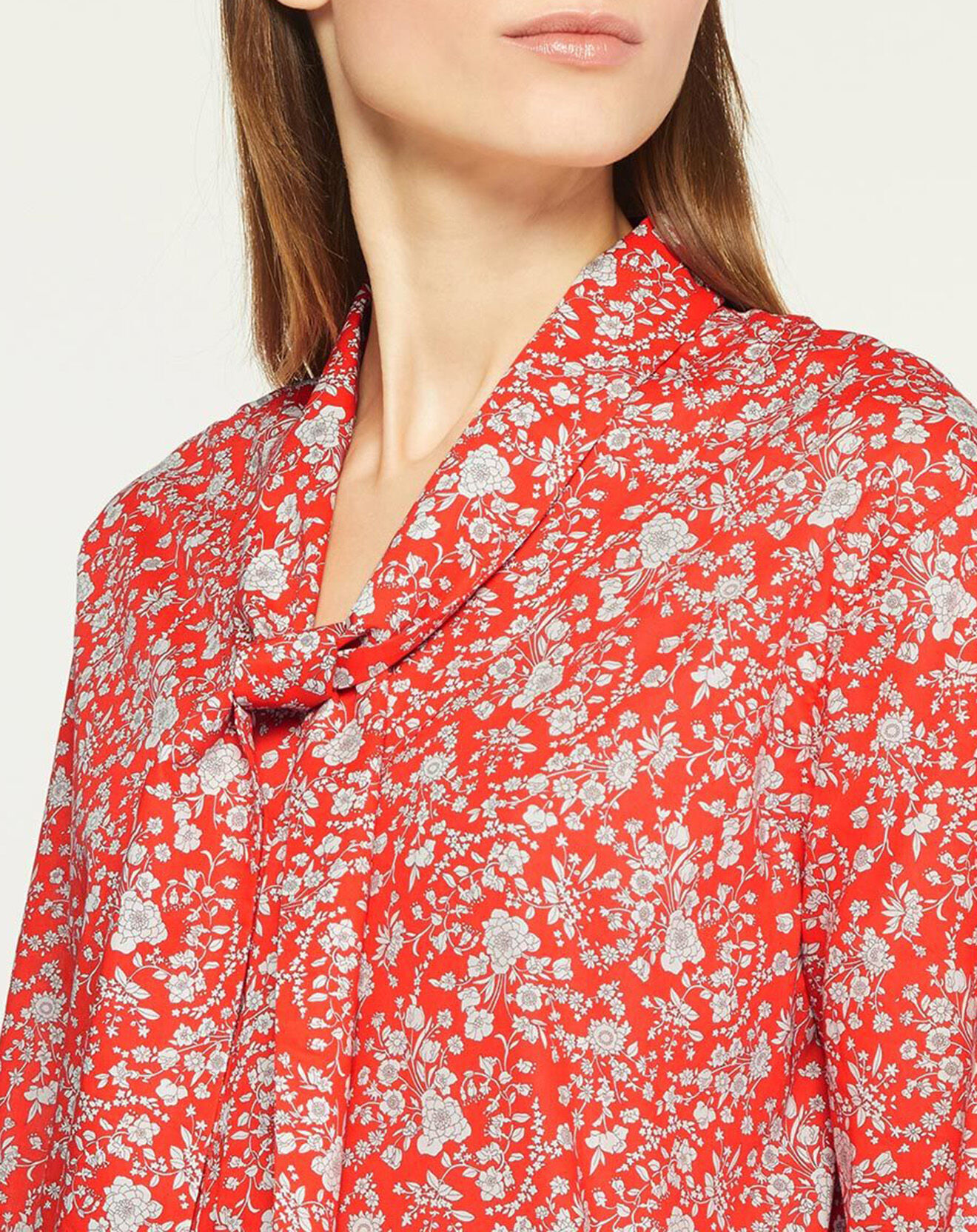 Jodhpur Chemise droite Pegy à fleurs rouge