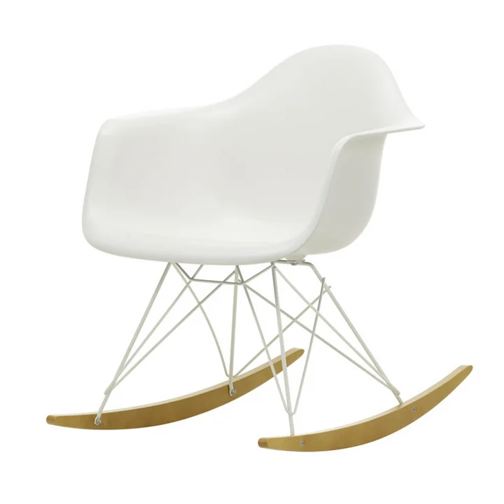 Vitra - Eames Plastic Armchair RAR, Ahorn gelblich / weiss / weiss