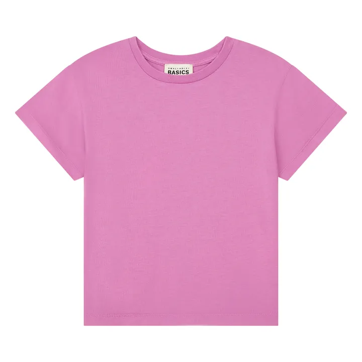 SMALLABLE BASICS T-Shirt Fille Coton Bio | Rose bonbon