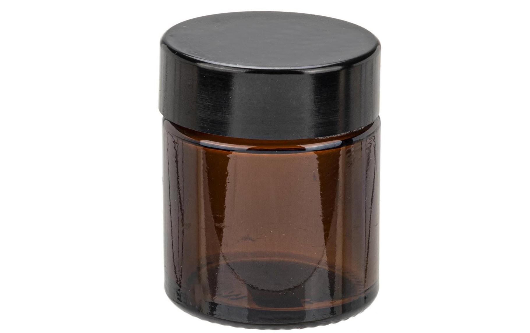 Dose und Verpackung Glastiegel 30 ml, BraunTiegel aus Glas