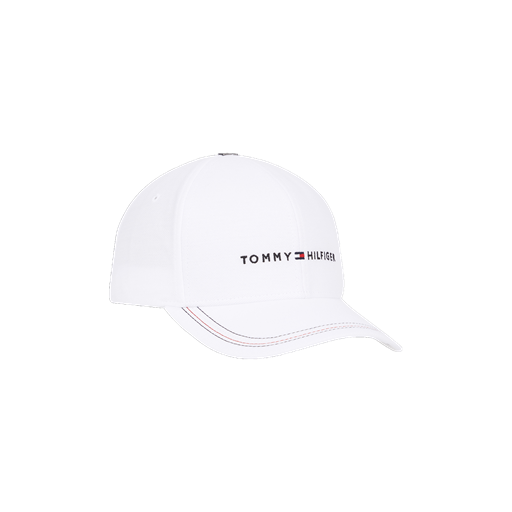 Tommy Hilfiger Logo Broderet Kasket, Hvid, One size