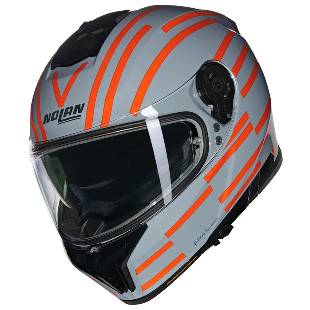 Nolan - Casque N80-8 Veloce N-Com Gris / Orange / Brillant