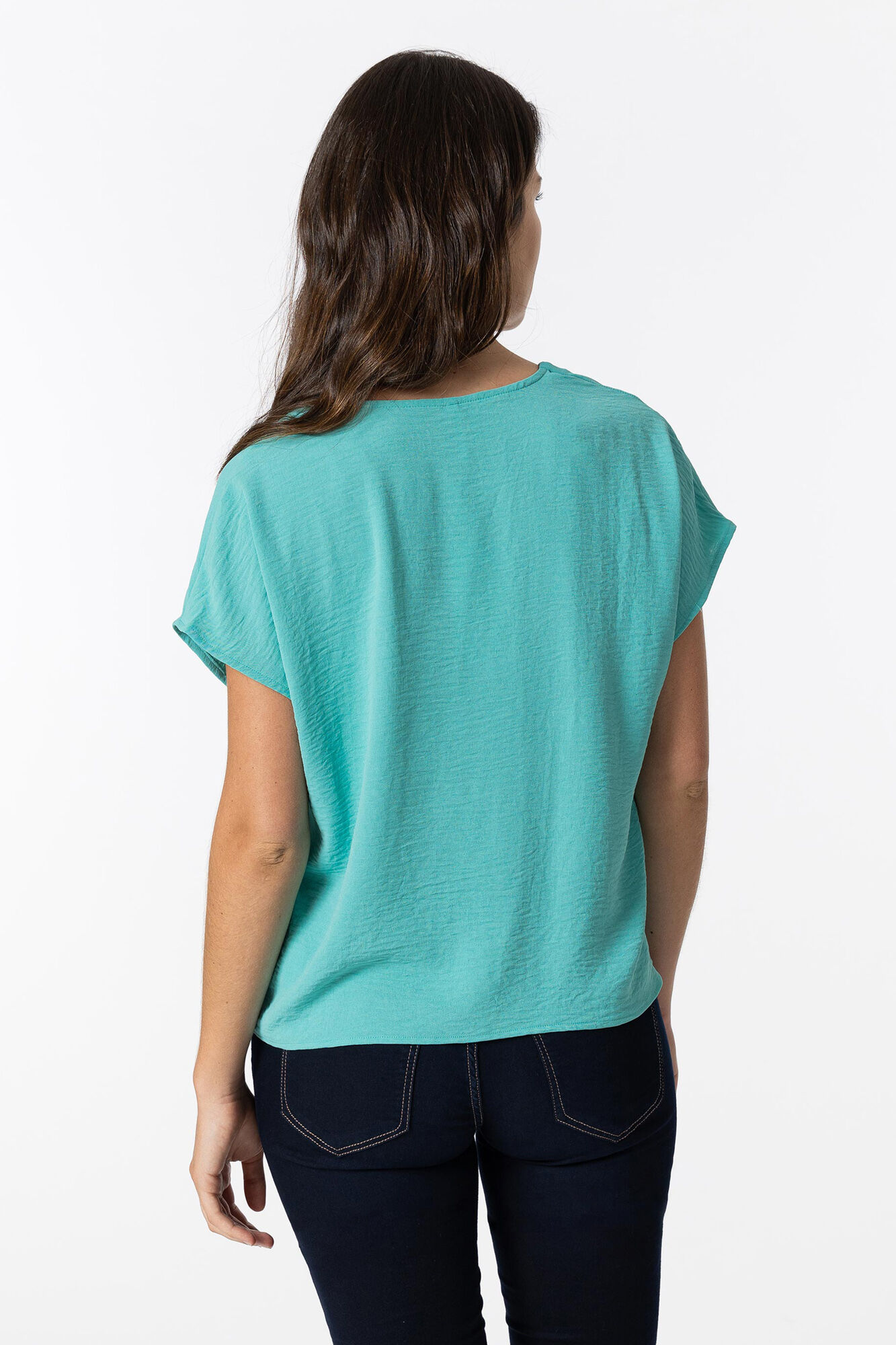 Blusa com efeito amassado